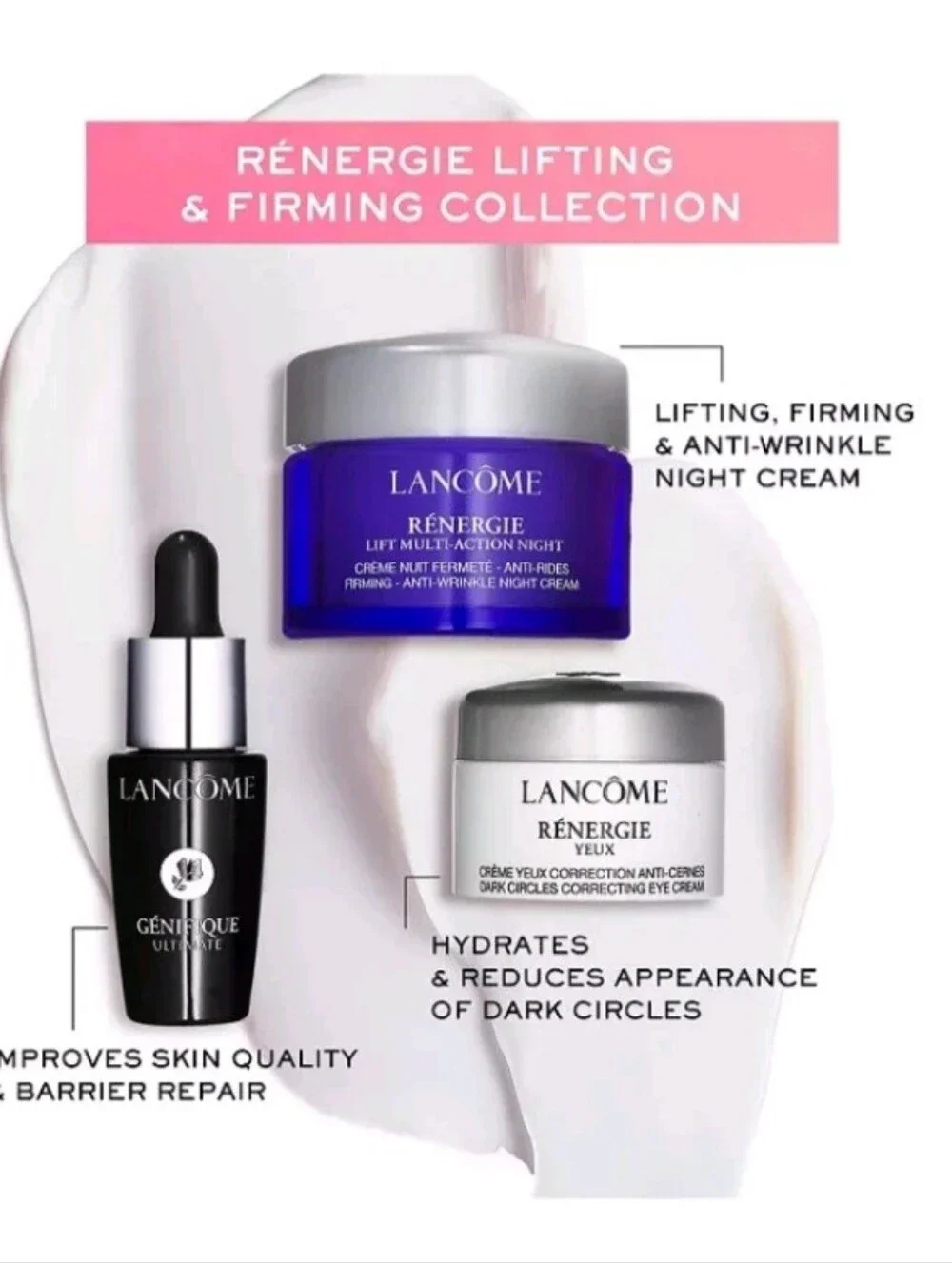New Lancome 8-PC Lifting & Firming Collection with Renergie Products Brand New